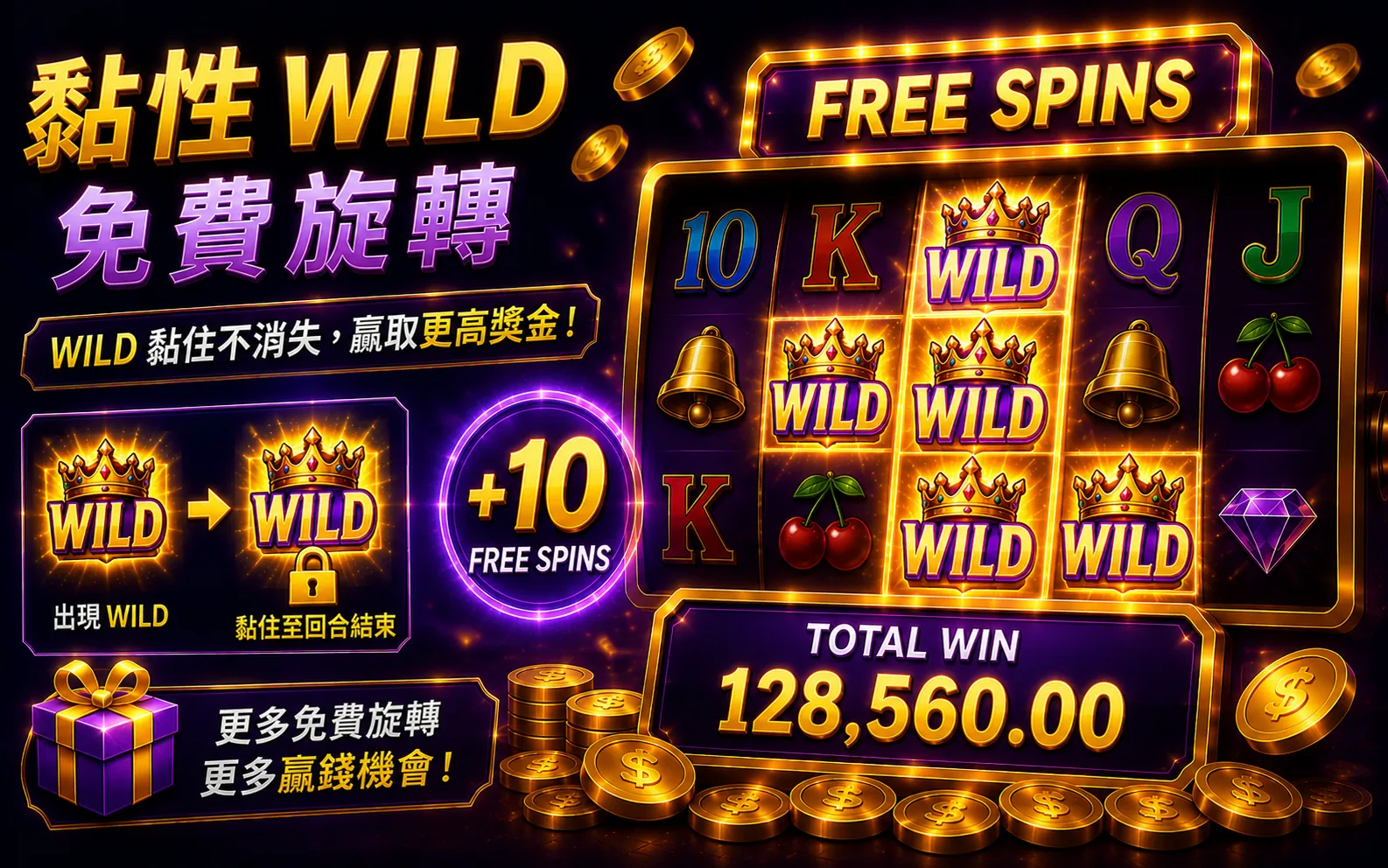 黏性Wild免費旋轉